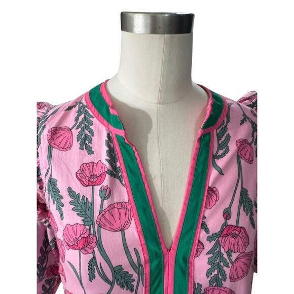 ENTRO Caught Up Pink Floral Midi Dress size Small - Picture 8 of 16